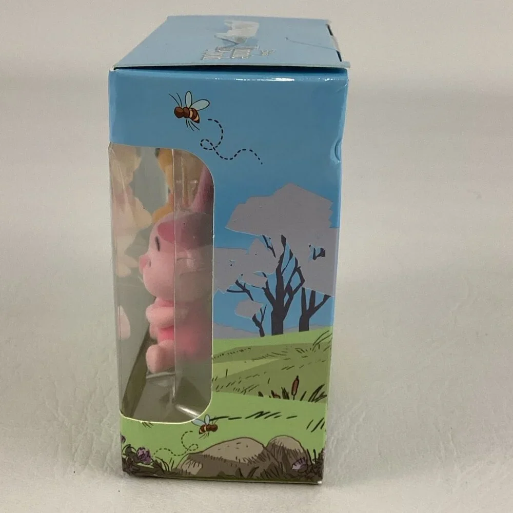 Disney Winnie The Pooh & Friends Collectible Flocked Figures Pooh Bear Piglet - Picture 3 of 7